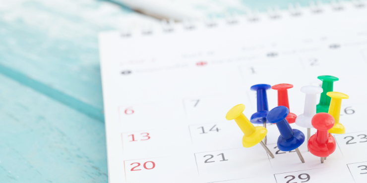 Calendário marcando o dia 22 de setembro, data em que se comemora o dia do contador